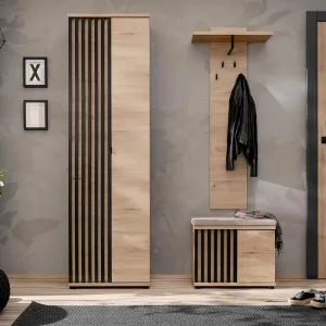 Obrazek Garderoba Pedro II HJZ PD2 hickory jackson/czarny