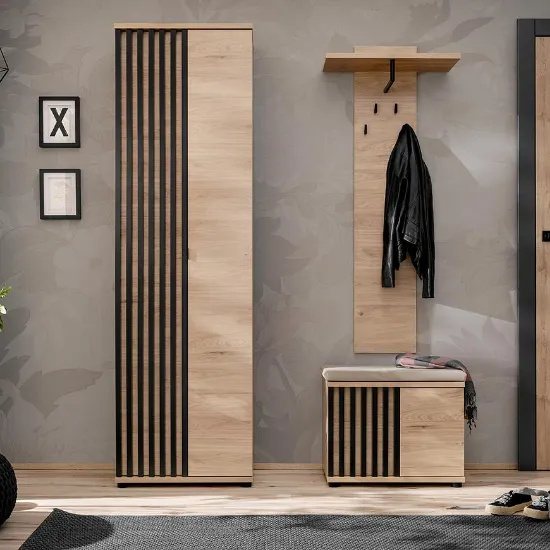 Obrazek Garderoba Pedro II HJZ PD2+P hickory jackson/czarny