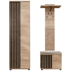 Obrazek Garderoba Pedro II HJZ PD2+P hickory jackson/czarny