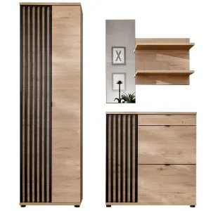 Obrazek Garderoba Pedro III HJZ PD3 hickory jackson/czarny