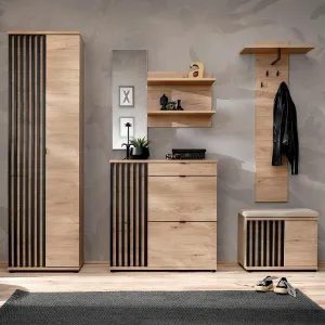 Obrazek Garderoba Pedro IV HJZ PD4 hickory jackson/czarny