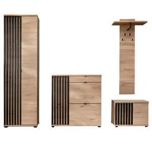 Obrazek Garderoba Pedro IV HJZ PD4 hickory jackson/czarny