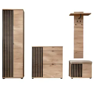 Obrazek Garderoba Pedro IV HJZ PD4+P hickory jackson/czarny