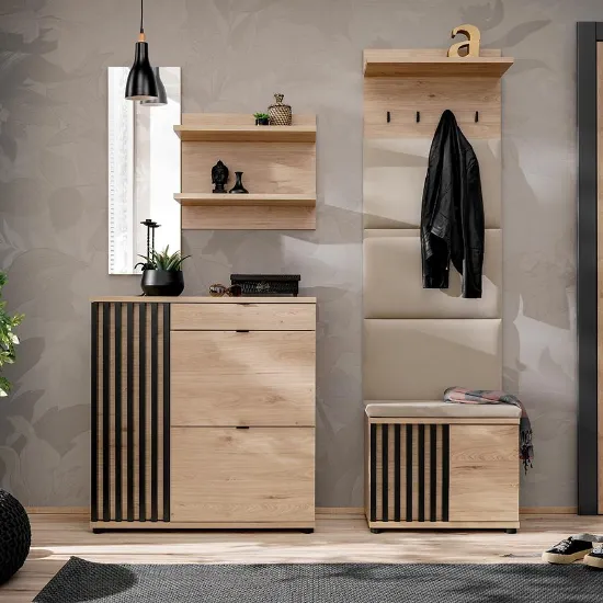 Obrazek Garderoba Pedro V HJZ PD5+P hickory jackson/czarny