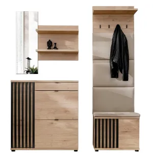 Obrazek Garderoba Pedro V HJZ PD5+P hickory jackson/czarny