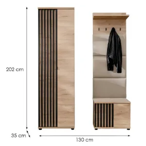 Obrazek Garderoba Pedro VI HJZ PD6 hickory jackson/czarny