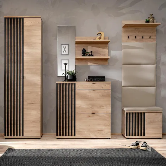 Obrazek Garderoba Pedro VII HJZ PD7+P hickory jackson/czarny