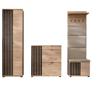 Obrazek Garderoba Pedro VII HJZ PD7+P hickory jackson/czarny