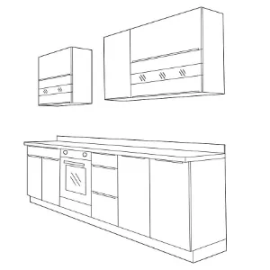 Obrazek Kuchnia Glamour 260 C Plus z blatem white