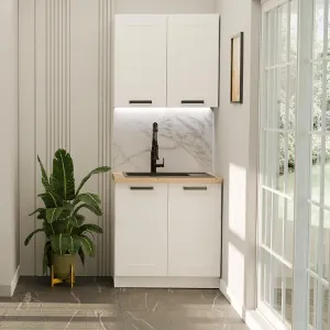 Obrazek Kuchnia Luna Biały/Biały 80cm Bez Blatu