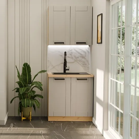 Obrazek Kuchnia Luna Claygrey/Artisan 80cm Bez Blatu