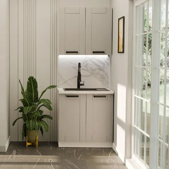 Obrazek Kuchnia Luna Claygrey/Biały 80cm Bez Blatu