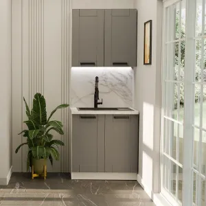 Obrazek Kuchnia Luna Dustgrey/Biały 80cm Bez Blatu