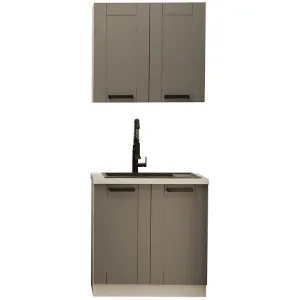 Obrazek Kuchnia Luna Dustgrey/Biały 80cm Bez Blatu