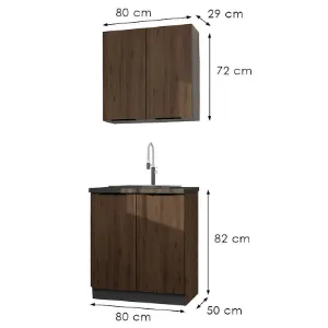 Obrazek Kuchnia Monza Orzech Okapi 80cm Bez Blatu