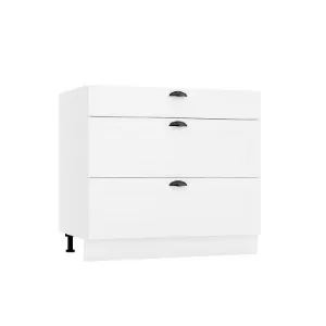 Obrazek Szafka kuchenna Adele D90PC S/3 biały groszek/biały