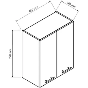 Obrazek Szafka kuchenna Adele W60 biały groszek/biały