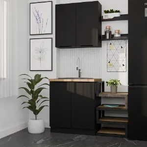 Obrazek Kuchnia Siena Czarny Mat 80cm Bez Blatu