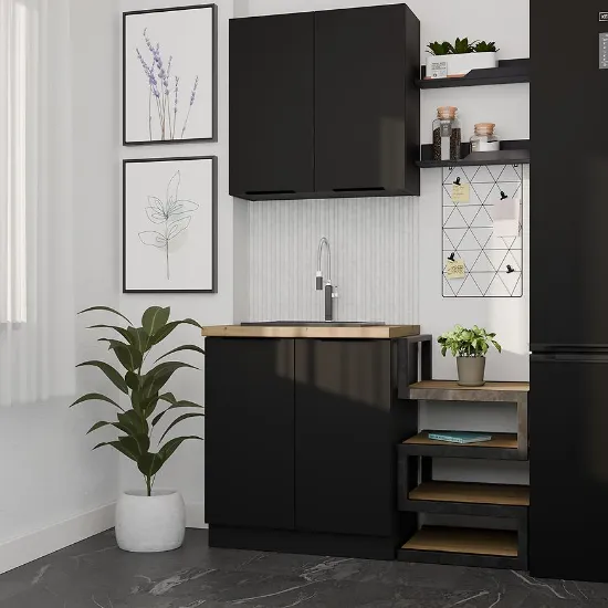 Obrazek Kuchnia Siena Czarny Mat 80cm Bez Blatu