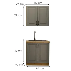 Obrazek Kuchnia Stilo Dustgrey/Artisan 80cm Bez Blatu