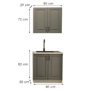 Obrazek Kuchnia Stilo Dustgrey/Biały 80cm Bez Blatu