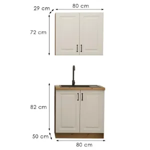 Obrazek Kuchnia Stilo Biały/Artisan 80cm Bez Blatu