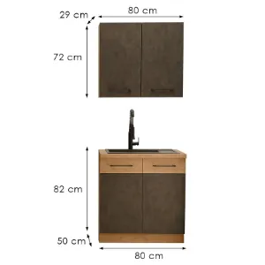 Obrazek Kuchnia Vigo Grafit 80cm Bez Blatu