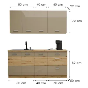 Obrazek Kuchnia Artisan Cappuccino 180cm Bez Blatu