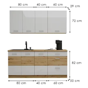 Obrazek Kuchnia Artisan White 180cm Bez Blatu