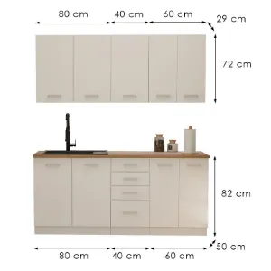 Obrazek Kuchnia Eko White 180cm Bez Blatu