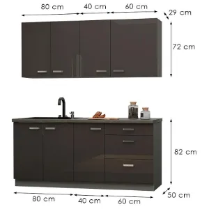 Obrazek Kuchnia Grey 180cm Bez Blatu