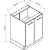 Obrazek Szafka kuchenna Adele D60 caffe mat/biały