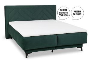 Obrazek Łóżko kontynentalne Optima160x200 c. zielony