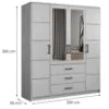 Obrazek Szafa Belluno 200 szara