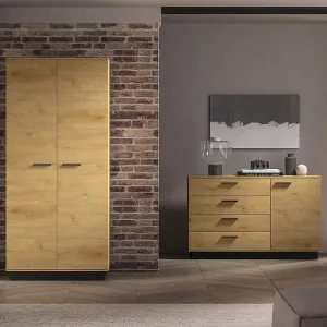 Obrazek Szafa Modesto 01 dąb/czarny