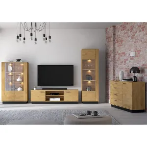 Obrazek Szafa Modesto 01 dąb/czarny