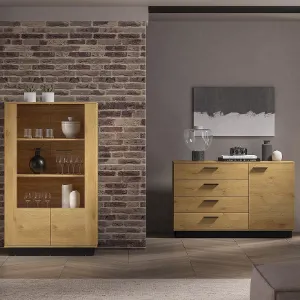 Obrazek Witryna Modesto 03 Dąb/Czarny