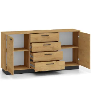 Obrazek Komoda Modesto 04 Dąb/Czarny