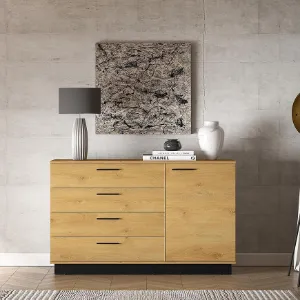 Obrazek Komoda Modesto 05 Dąb/Czarny