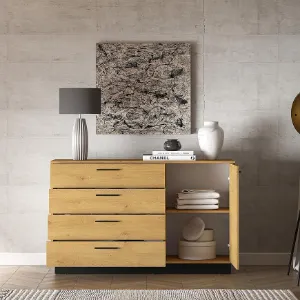 Obrazek Komoda Modesto 05 Dąb/Czarny