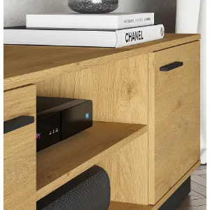 Obrazek SZAFKA RTV MODESTO 06 DĄB/CZARNY