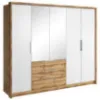 Obrazek Szafa Tony 255 Dąb Wotan / Biały / Lustro