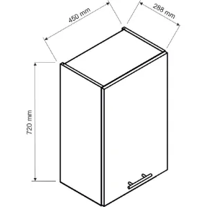 Obrazek Szafka Kuchenna Anika W45 P/L grafit/grafit