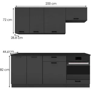Obrazek Kuchnia Anika 200 grafit/grafit