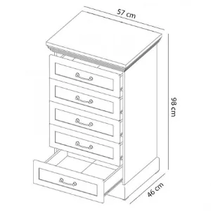 Obrazek Komoda Royal KS5 sosna nordycka/dąb dziki