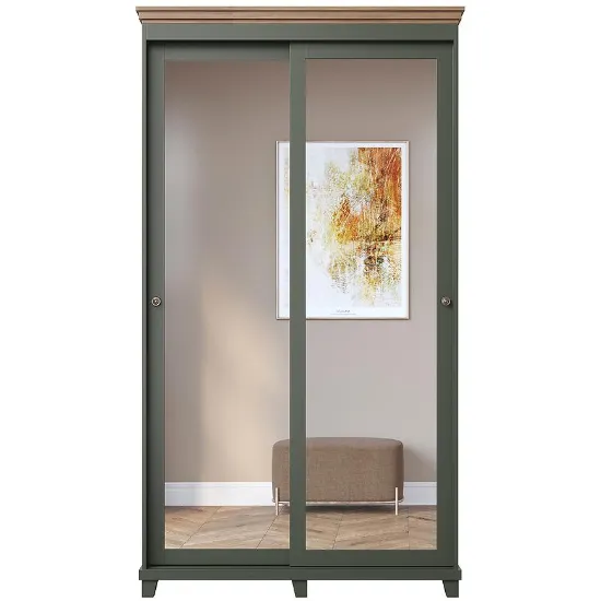 Obrazek Szafa Evora 2 drzwi przesuwnych dąb lefkas/zielony 54