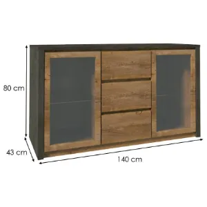 Obrazek Komoda Montana k2d dąb lefkas smooth grey