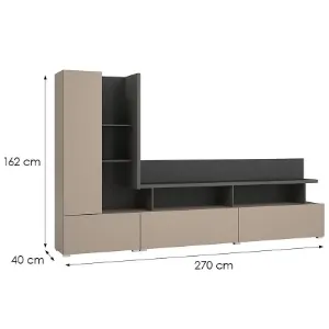 Obrazek Meblościanka Serio czarny/congo 09