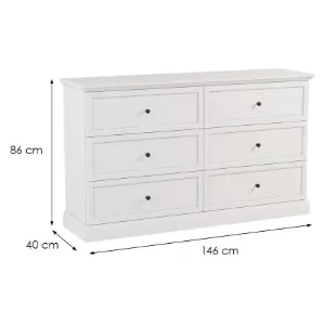 Obrazek Komoda Lucca K6S biały opal