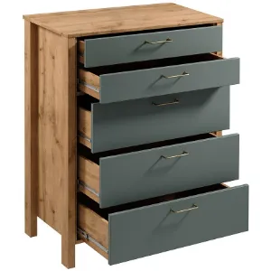 Obrazek Komoda Indygo K5S dąb wotan-green